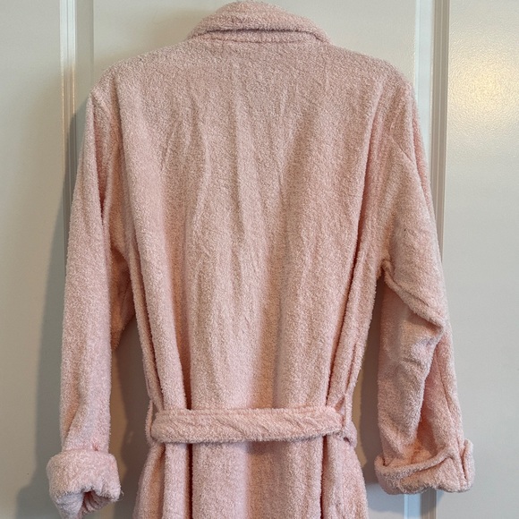 Ralph Lauren Pink Fleece Bathrobe - Picture 6 of 7